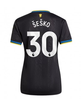 Billige Manchester United Benjamin Sesko #30 Tredjedrakt Dame 2025-26 Kortermet